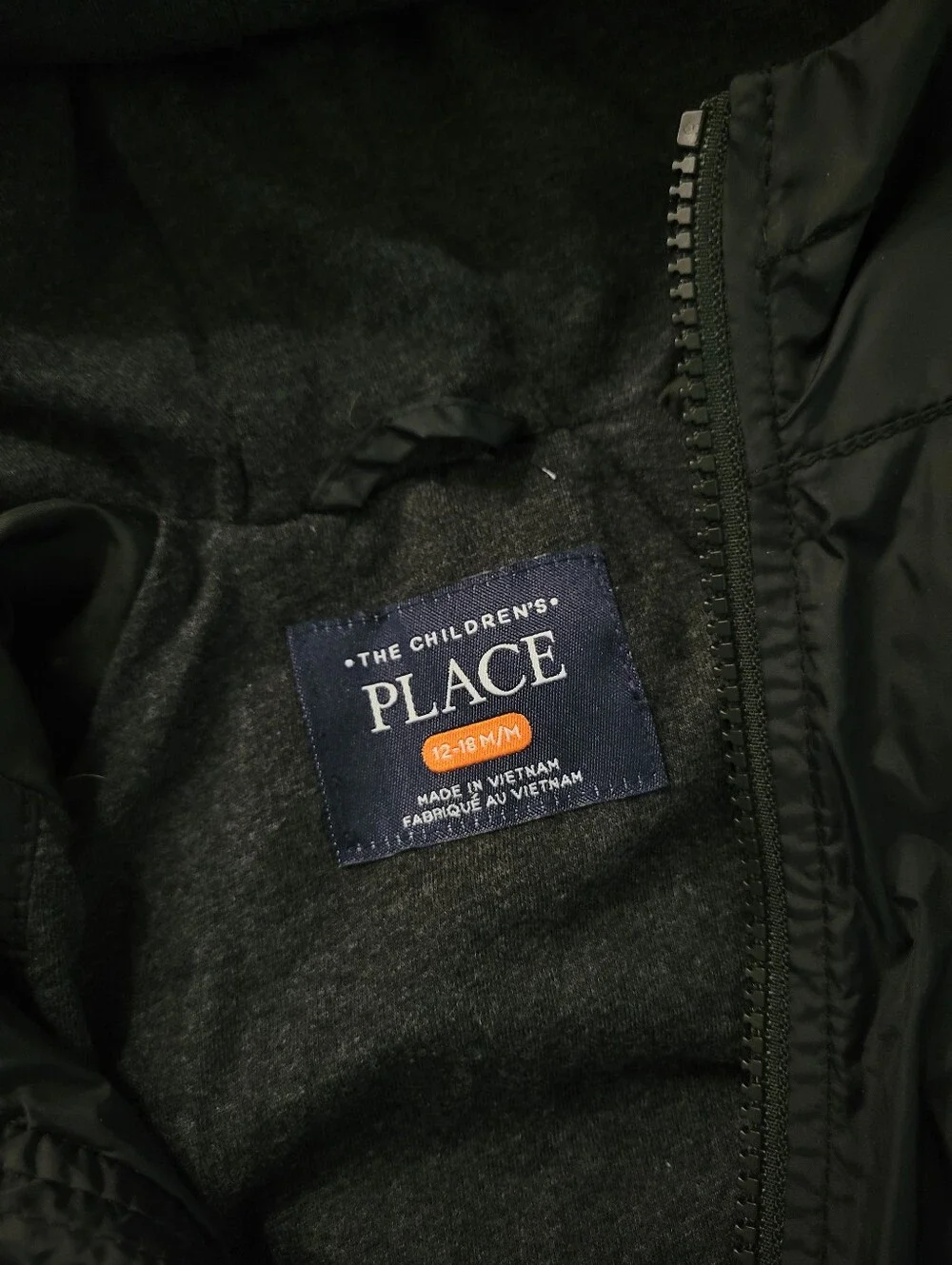 The Children's Place Black Windbreaker Hooded Rain Jacket